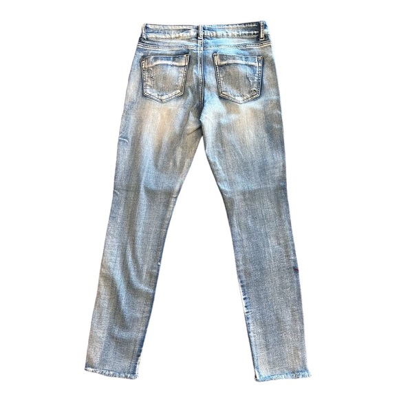 Indigo Rein White Washed Embroidered Jeans - Picture 2 of 6